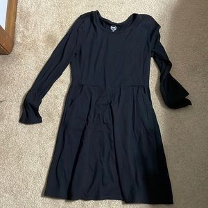 Girls black long sleeve dress